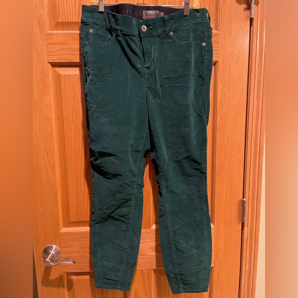 Torrid green corduroy jeans 16R